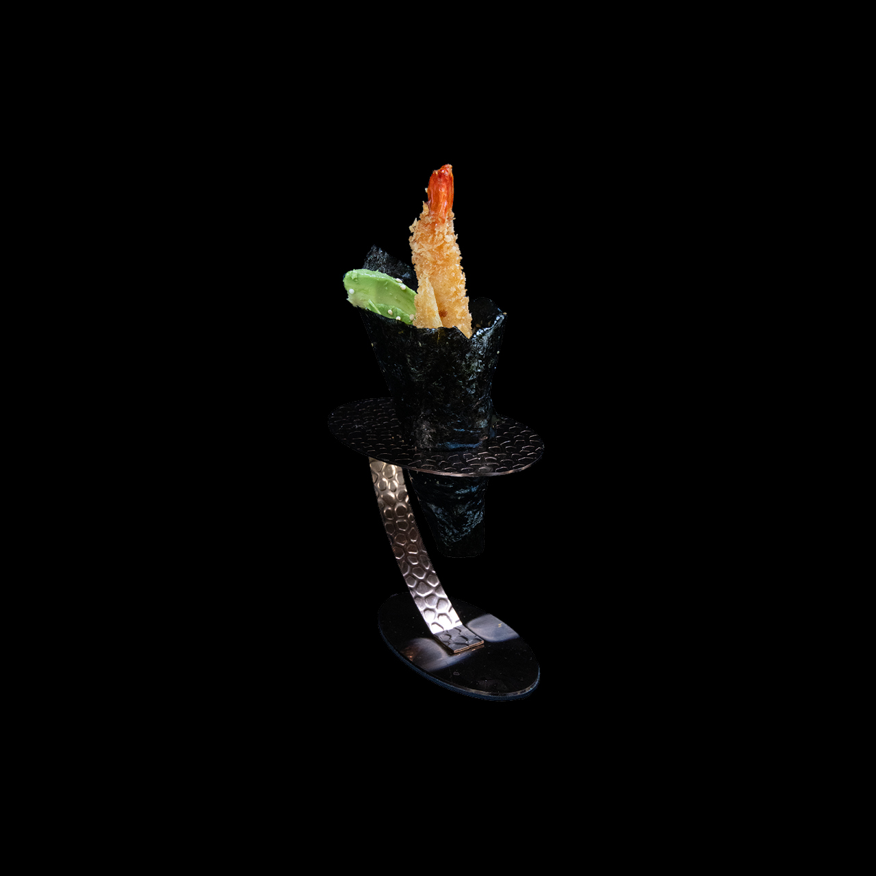 Tempura scampis avocat